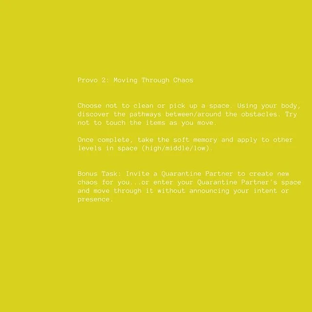 Provo 2: Moving Through Chaos. It felt appropriate after this past week. DM or tag your creations. Happy moving!
#movementculture #improvisation #movementresearch #dfw #dance #quarantine