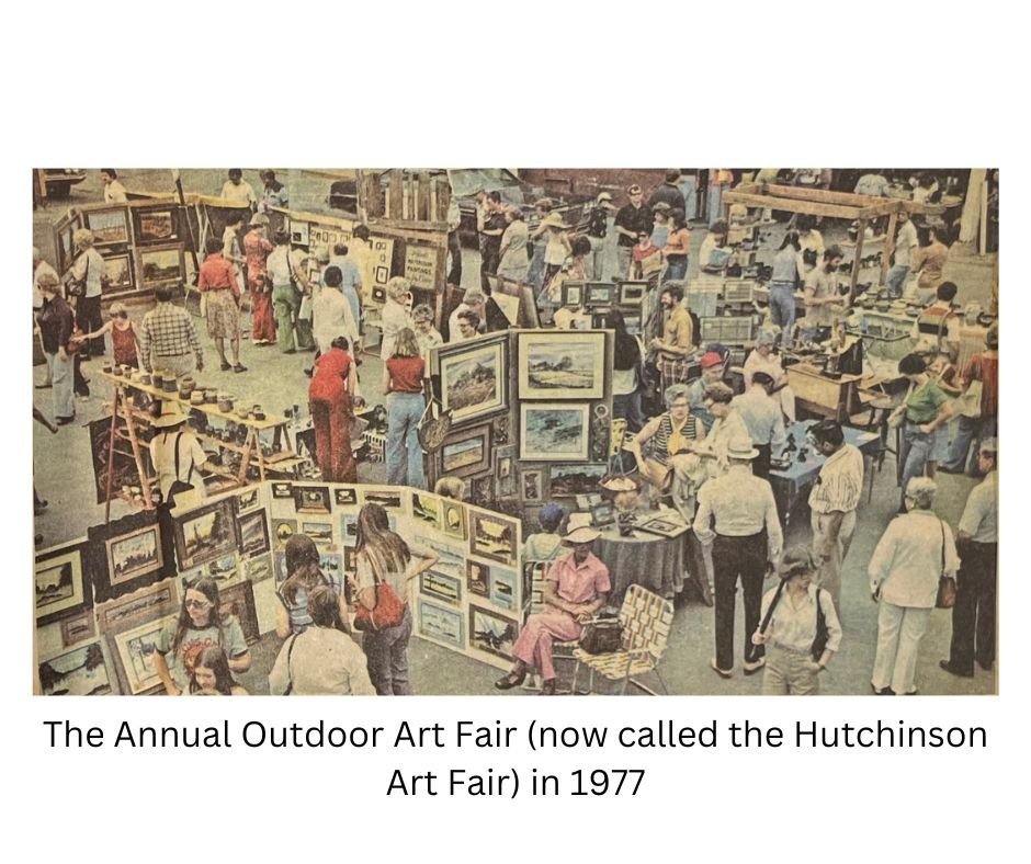 THROWBACK THURSDAY 📆

In honor of the 2024 Hutchinson Art Fair happening this Saturday, we want to highlight the rich history of this annual event.

In 1962, the Hutchinson Art Association held the first Art Fair in the parking lot of The Hutchinson