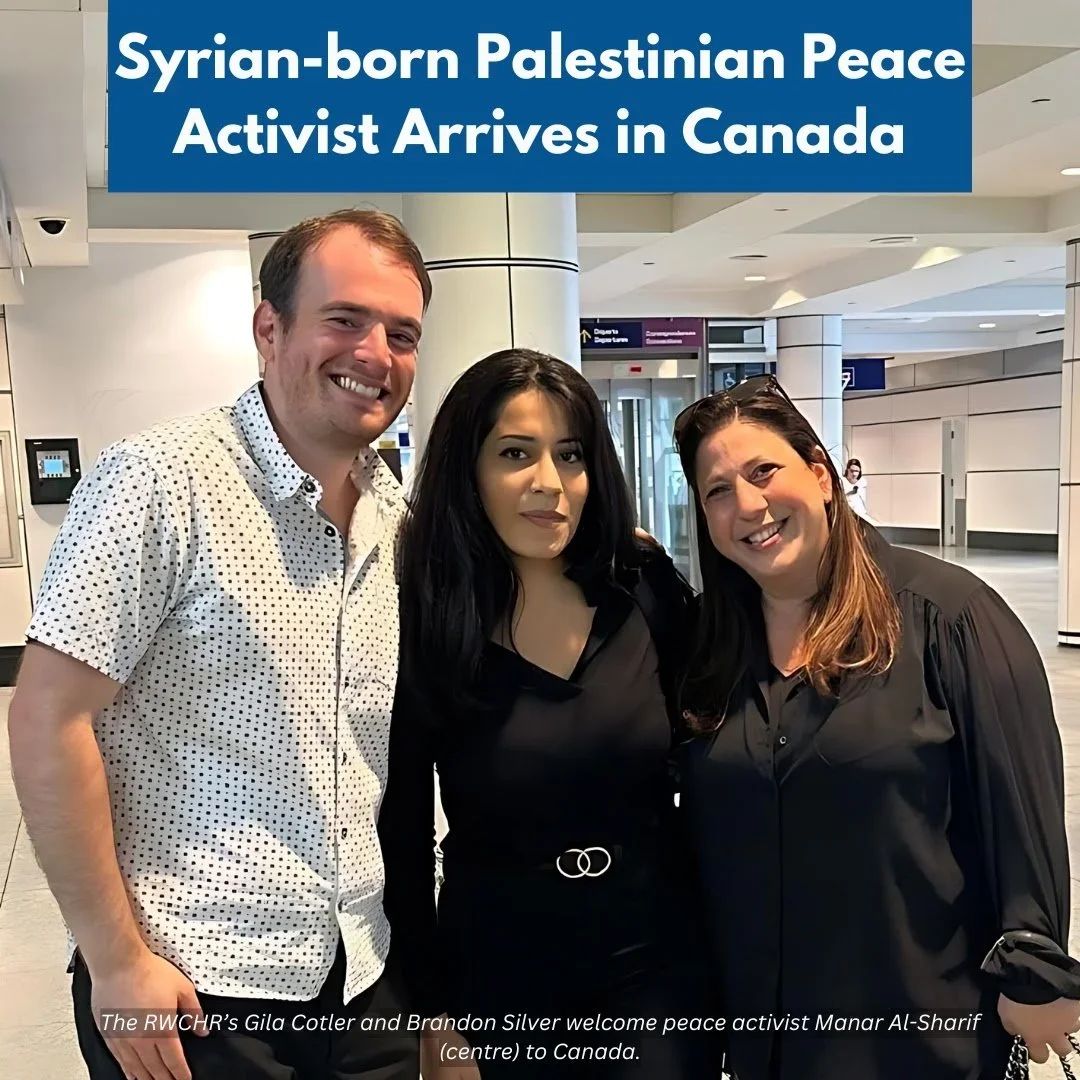 Peace Activist Whose Ordeal Began in Gazan Prison Arrives in Canada