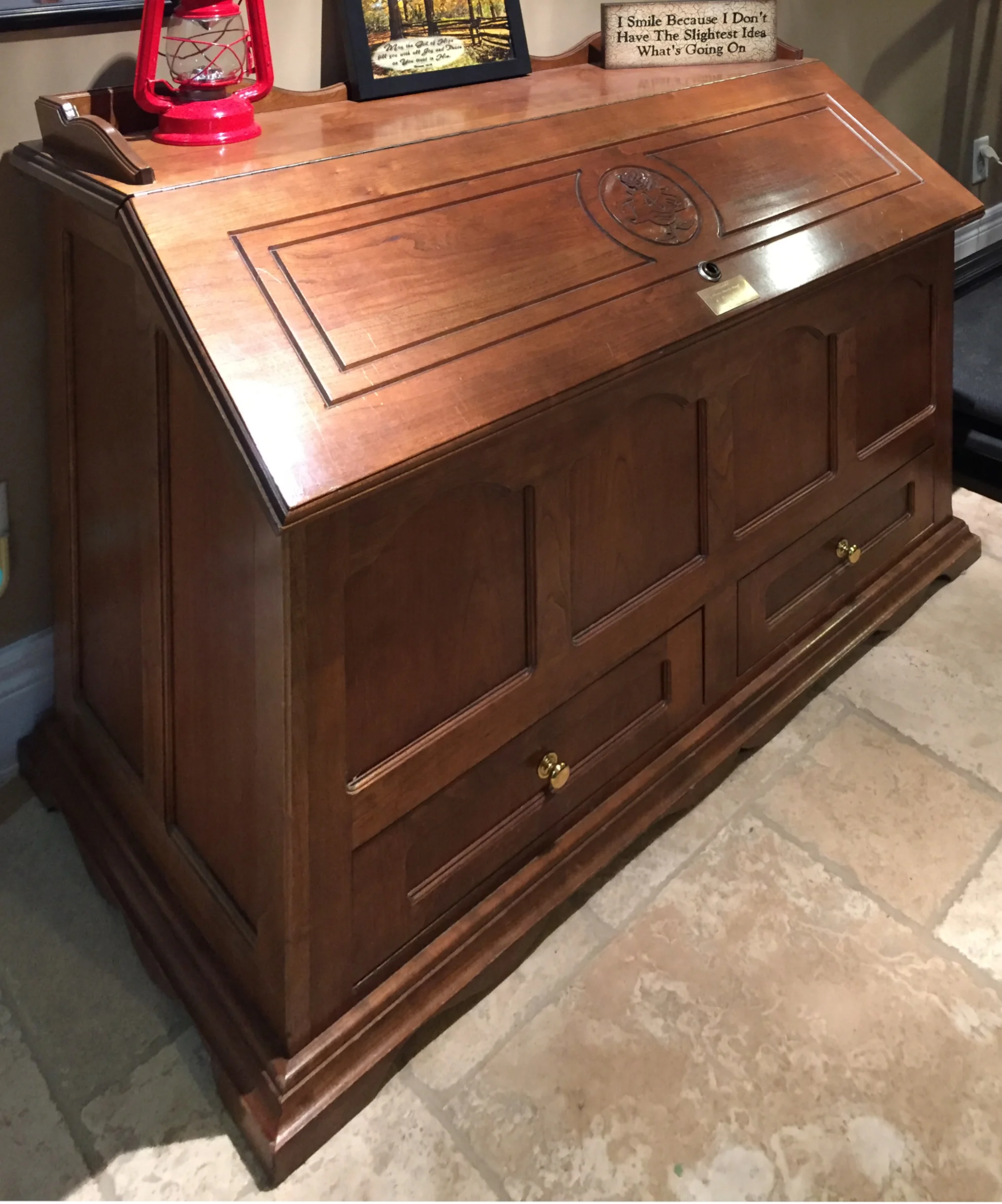 cherry wood hope chest