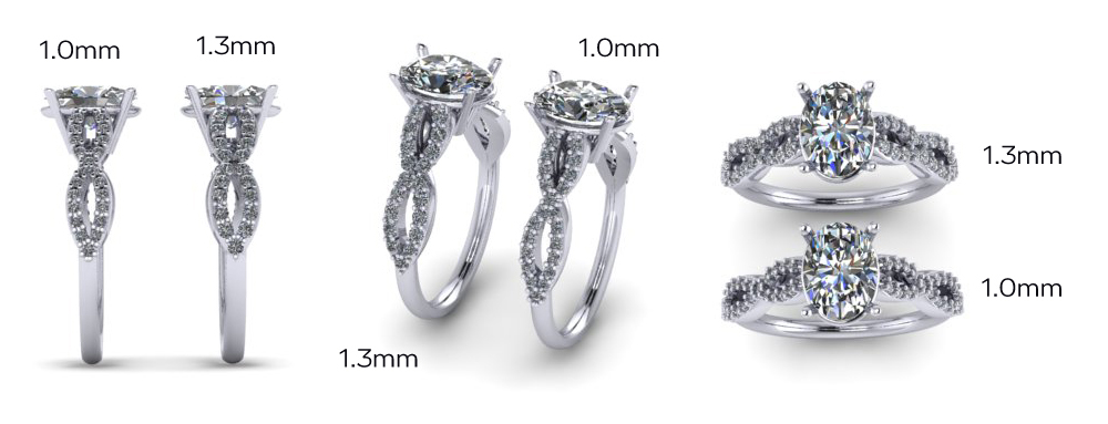 custom lab diamond engagement ring renderings by Ada Diamonds 