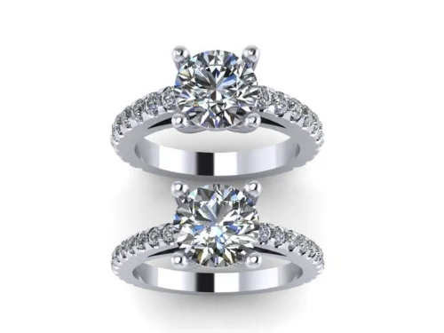 custom lab diamond engagement ring rendering