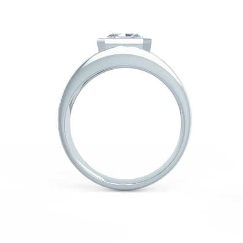 Men's Bezel Set Ring CAD Rendering