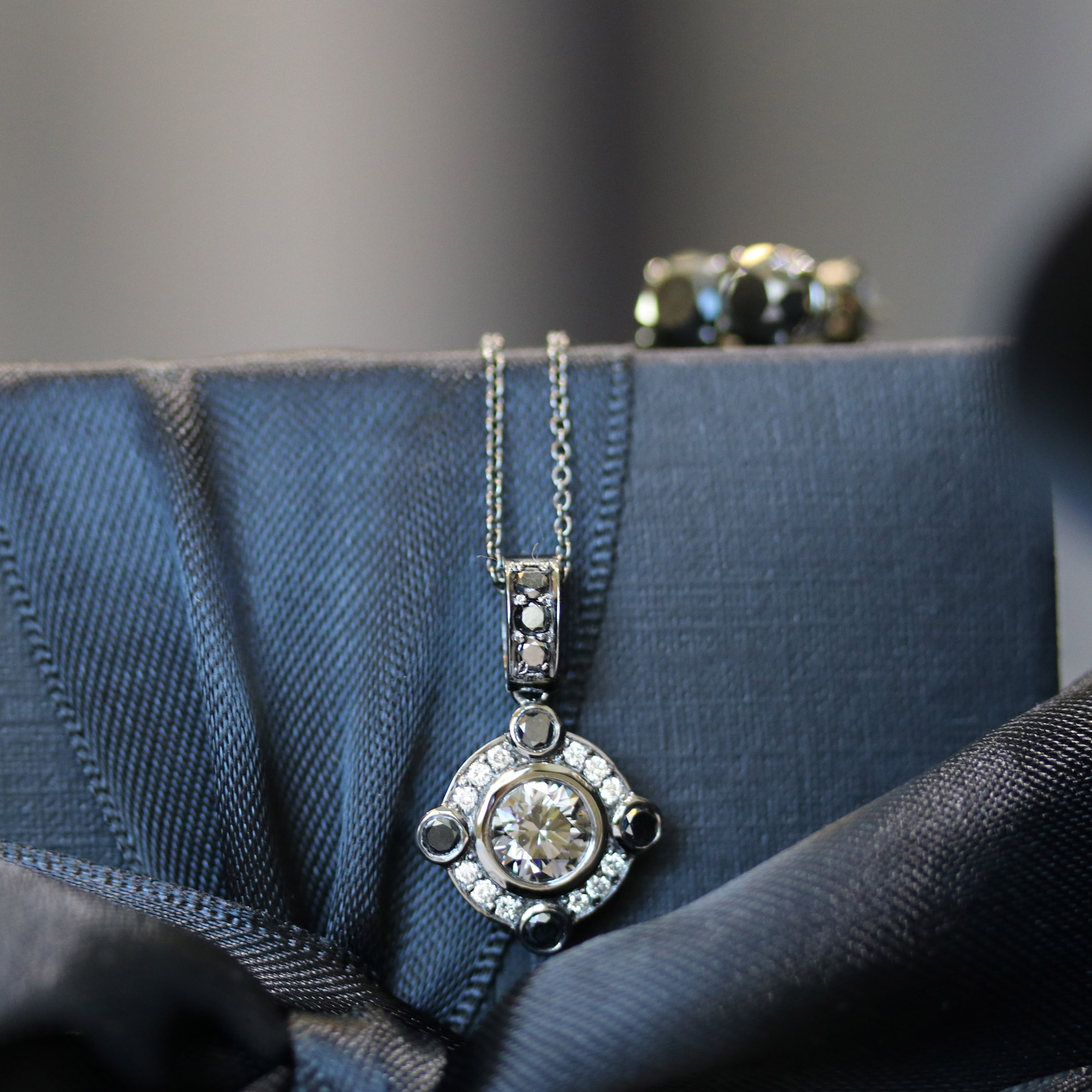 Manmade Diamond Compass Pendant 1.75ctw Design AD065