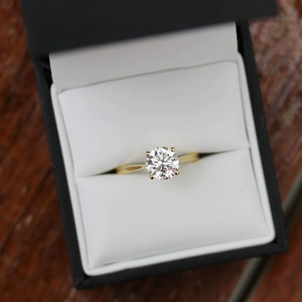Lifted Open Cathedral Solitaire Lab Created Diamond Engagement Ring Artistic View Design-147