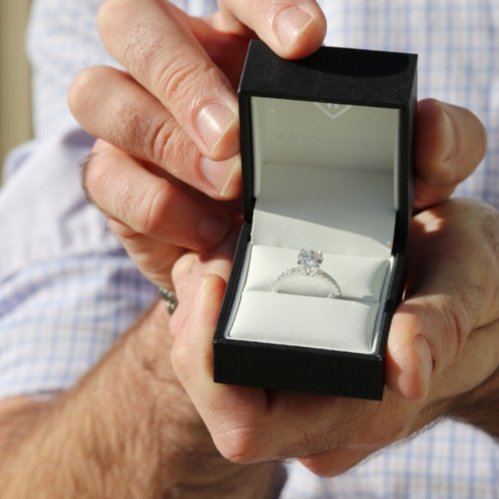 Ada Diamonds Pave Solitaire Proposal