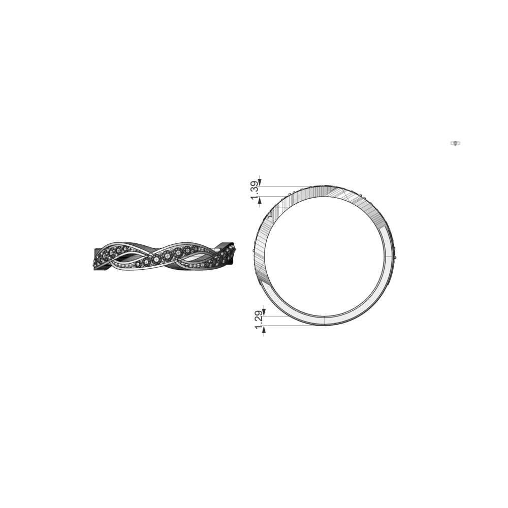 Custom Half Lab Created Diamond Wedding Band Design-182