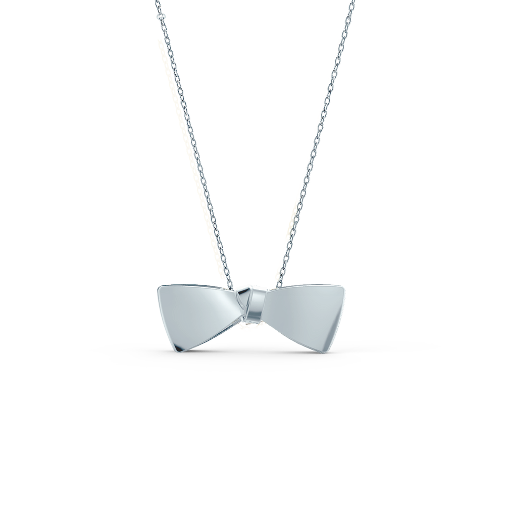 Ballerina Bow Lab Created Diamond Pendant Design-032