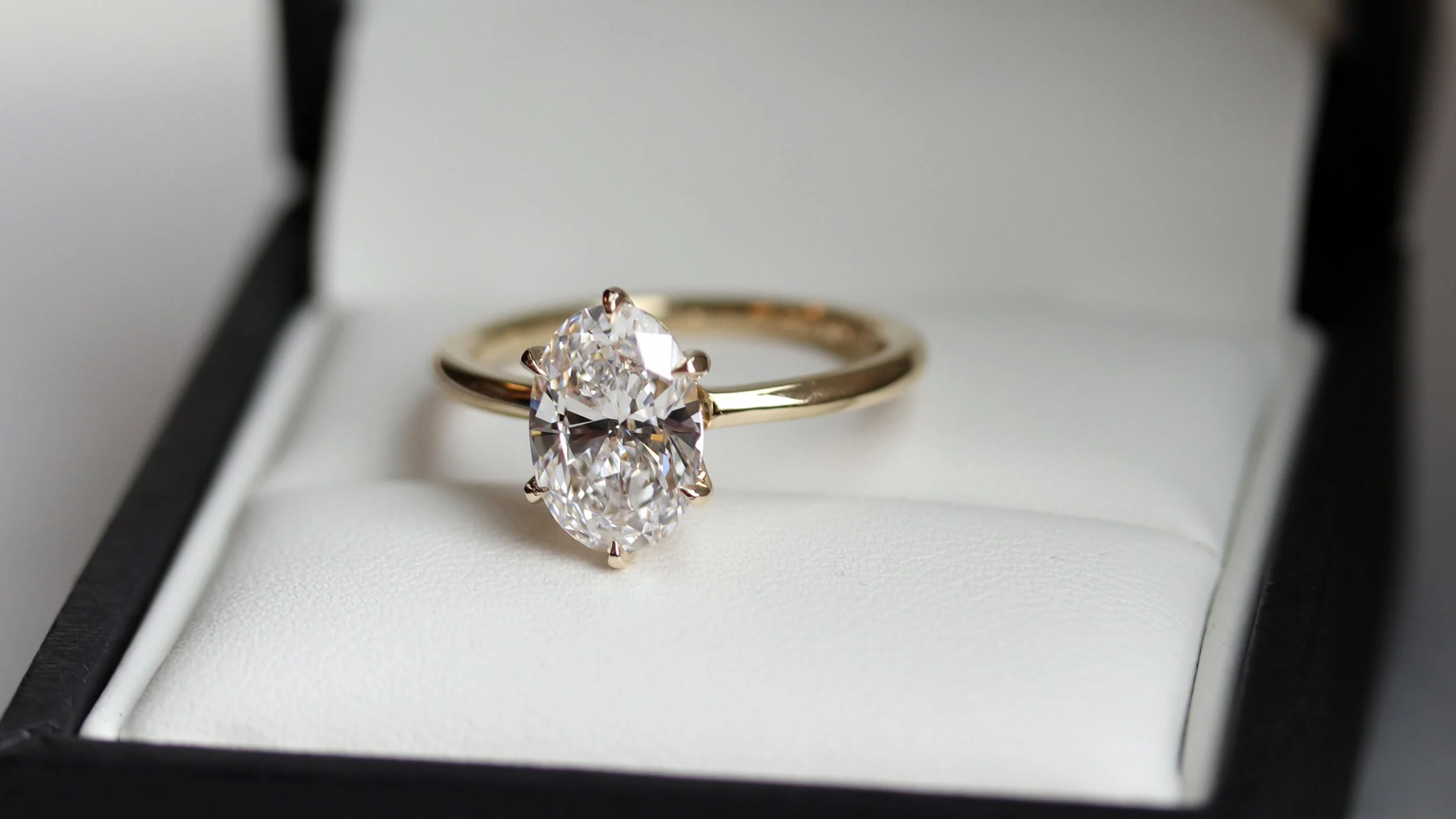 Six Prong Oval Solitaire Engagement Ring