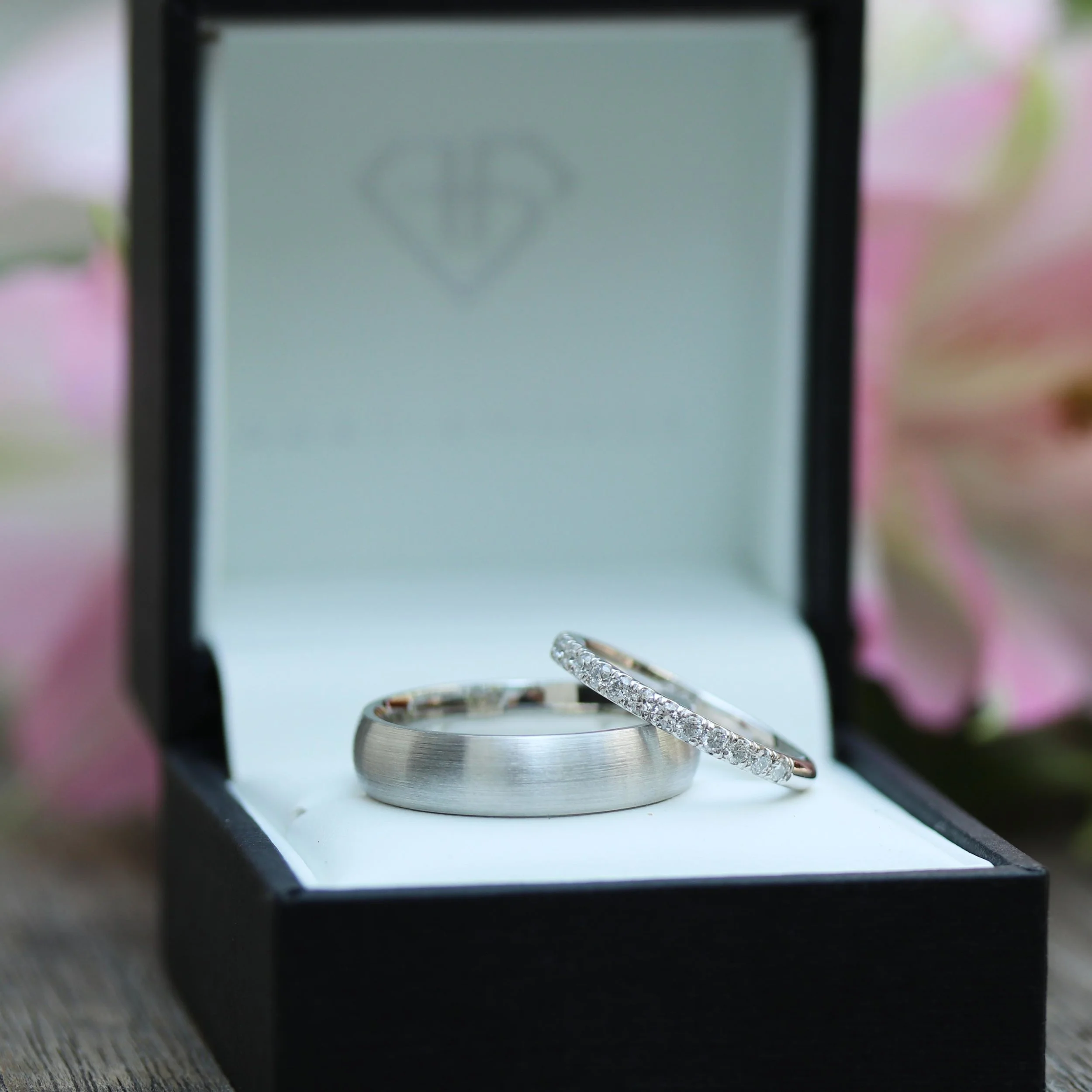 Matte Rounded Ring Mens Wedding Band In Box Design AD205