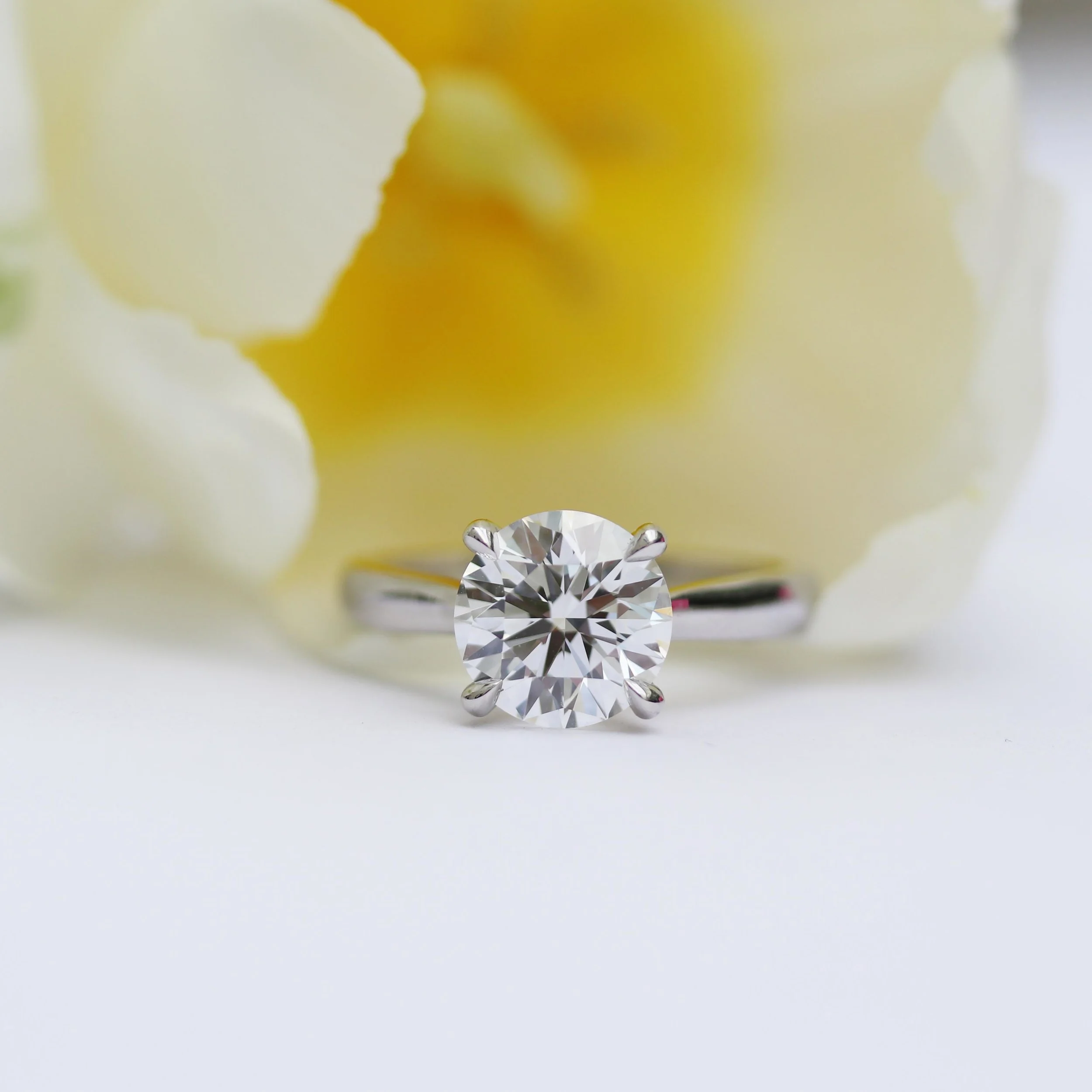 Ada Diamonds Lab Diamond Open Cathedral Solitaire Artistic Shot Design AD147