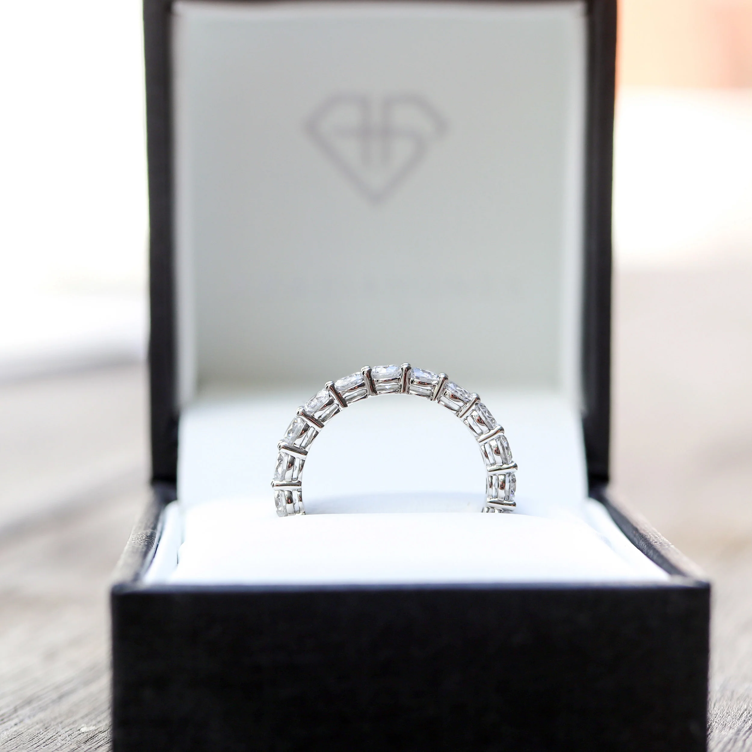 Prong Set Lab Grown Diamond Eternity Band In Box AD081