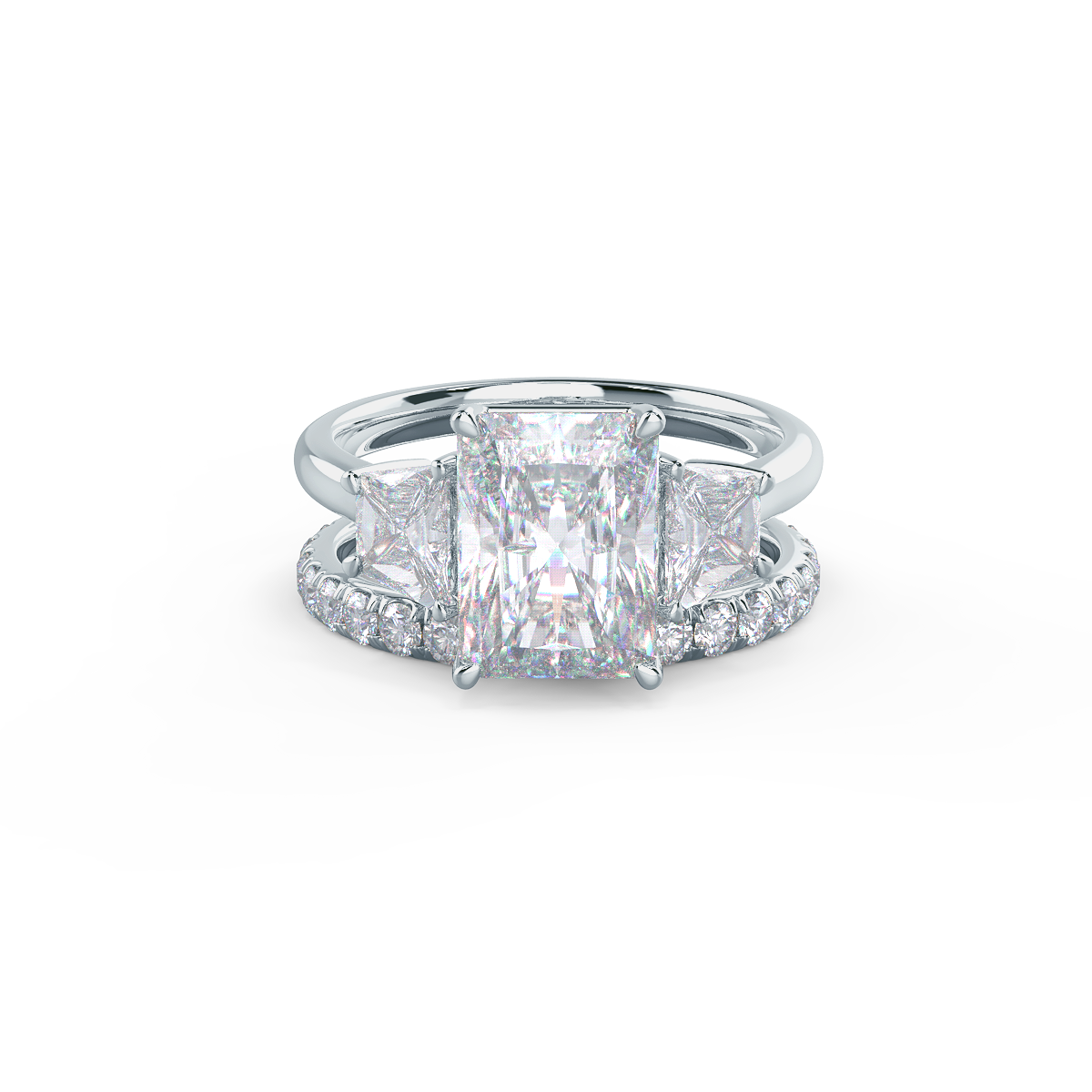   This setting pairs with a variety of wedding band styles.    View Wedding Band Details  