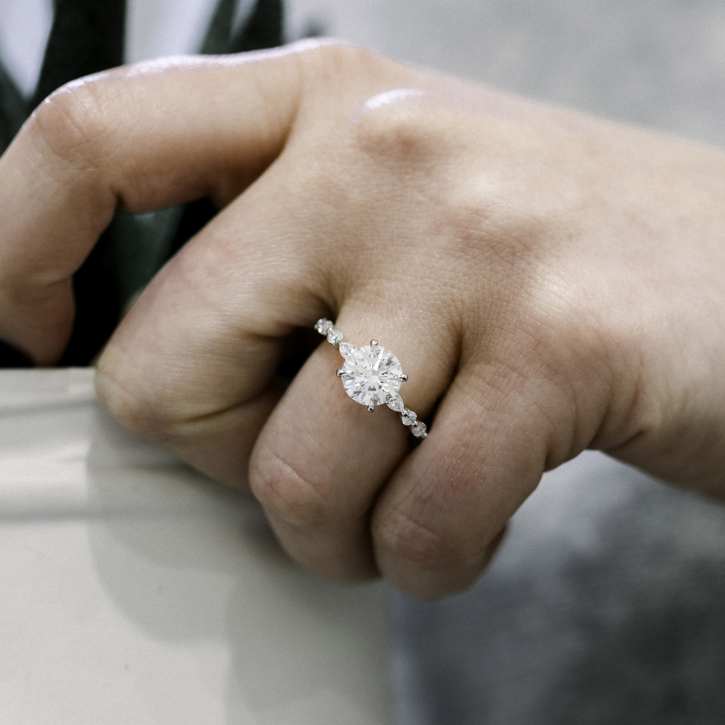 homoseksueel Orkaan verlichten Custom Diamond Band Setting | Custom Lab Diamond Engagement Ring