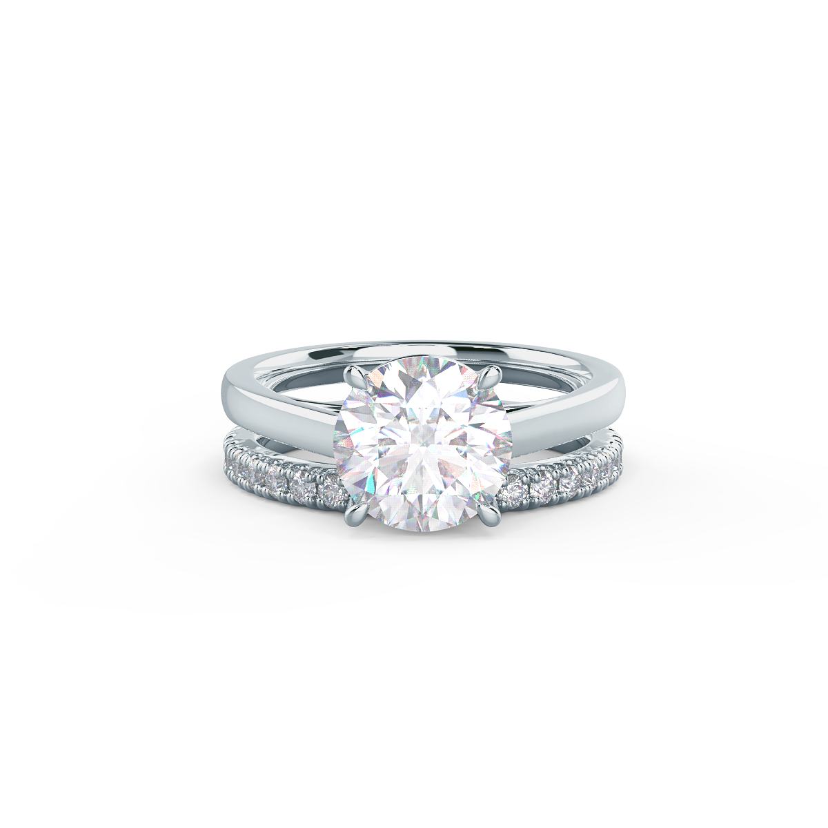  This setting pairs with a variety of wedding band styles.     Shop All Wedding Bands   