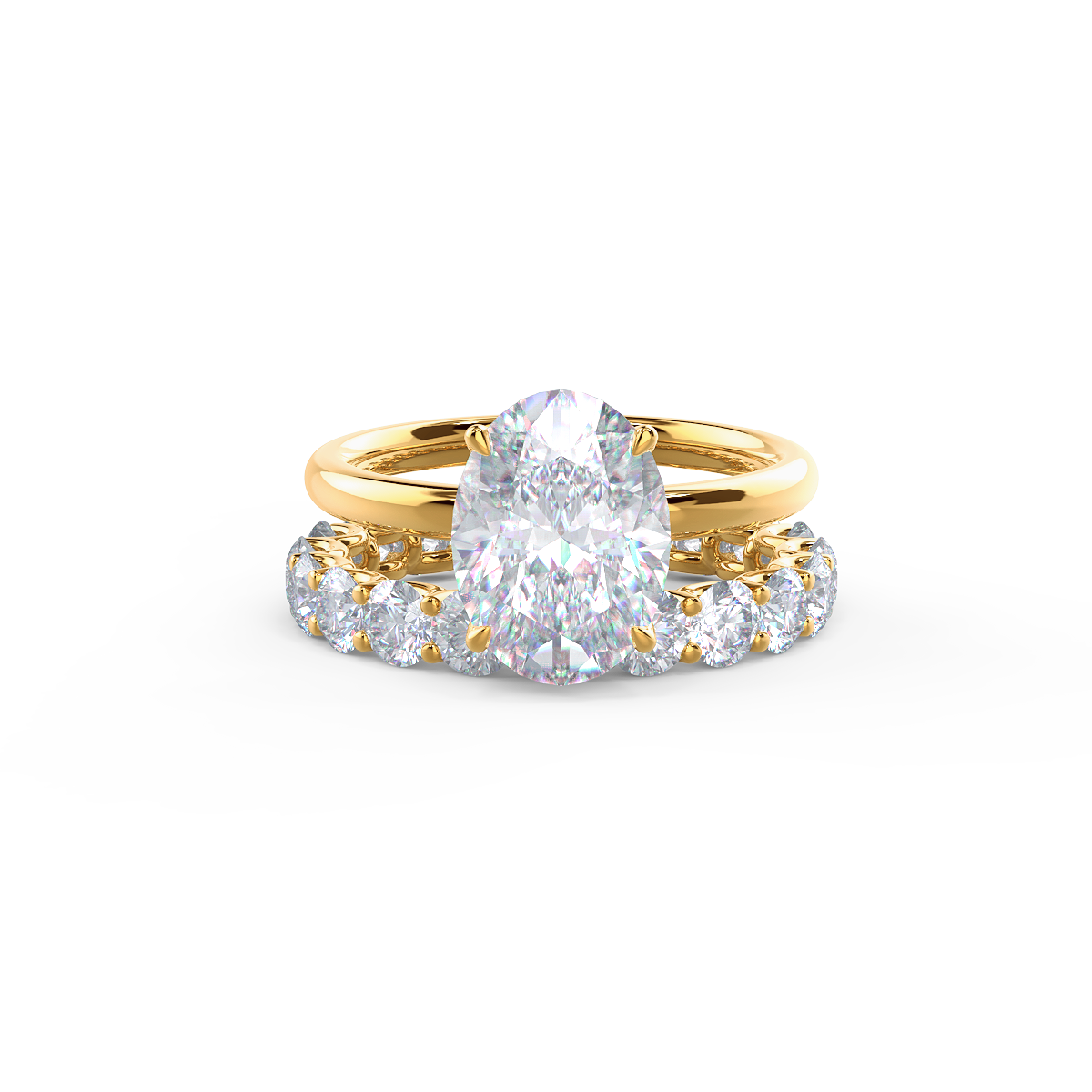  This setting pairs with a variety of wedding band styles.    Shop All Wedding Bands  