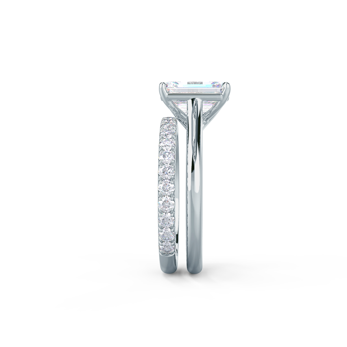  This setting pairs with a variety of wedding band styles.    Shop All Wedding Bands   