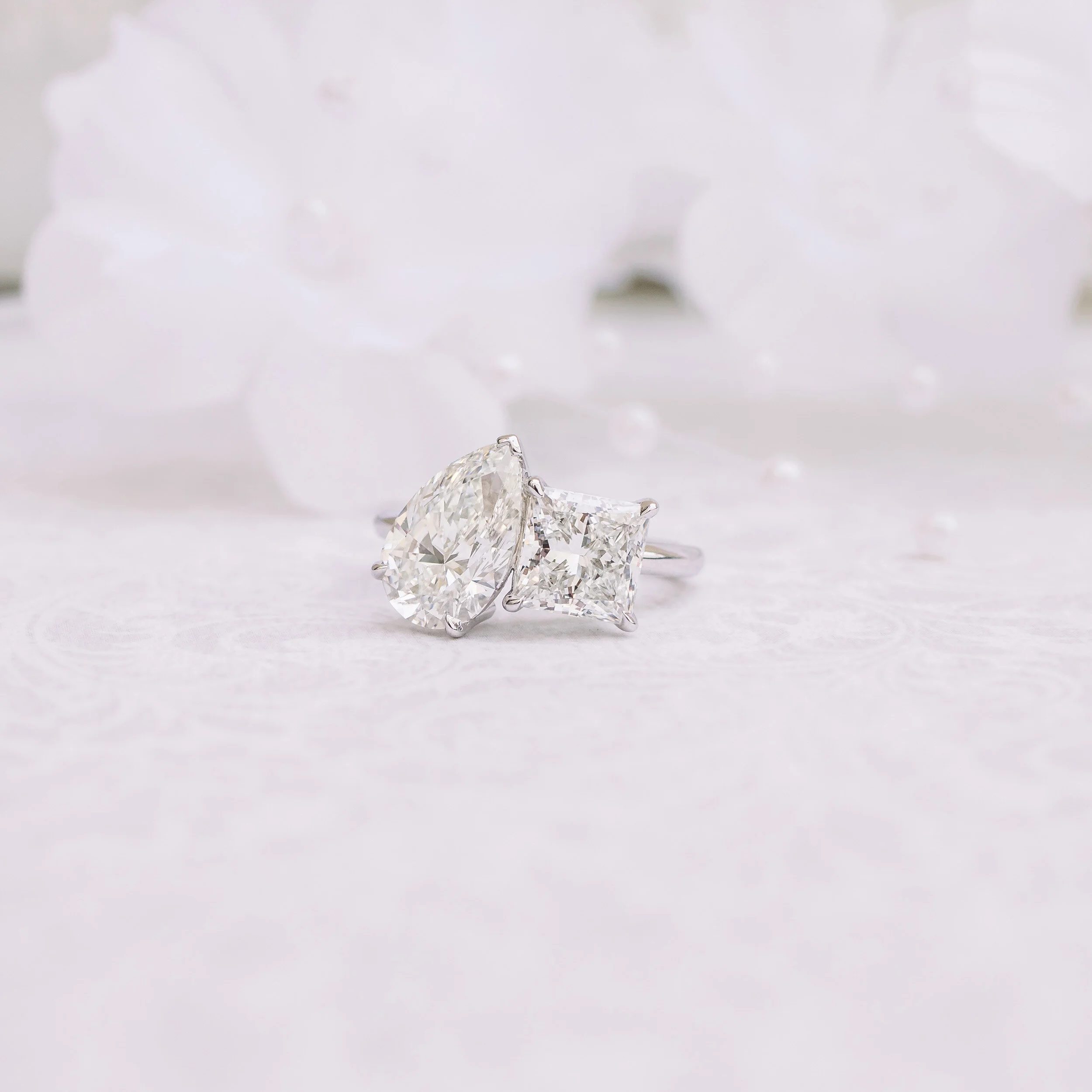 Toi Et Moi Ring Custom Lab Diamond Engagement Ring