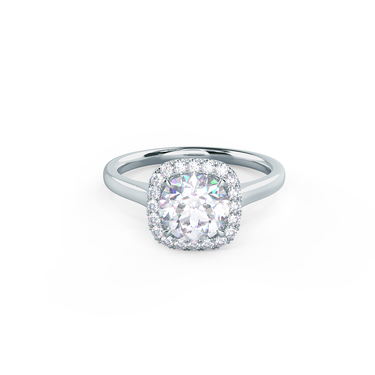 Accor Verstoring Gehoorzaam Round Single Halo Setting | Custom Lab Diamond Engagement Ring