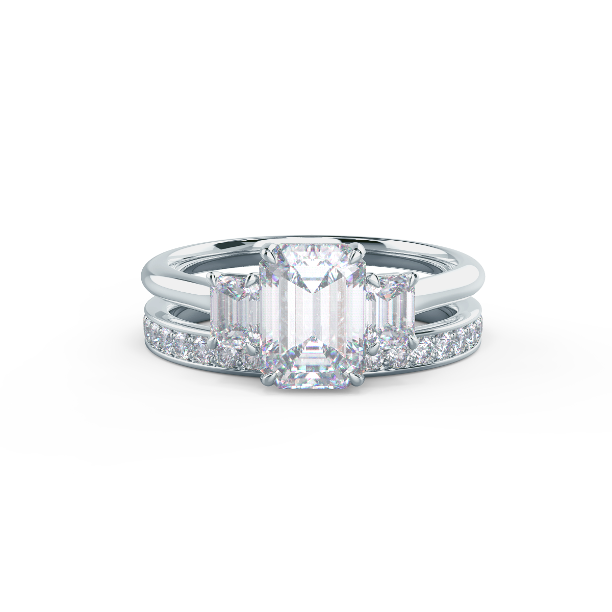  This setting allows a wedding band to sit nearly flush.    Shop All Wedding Bands   