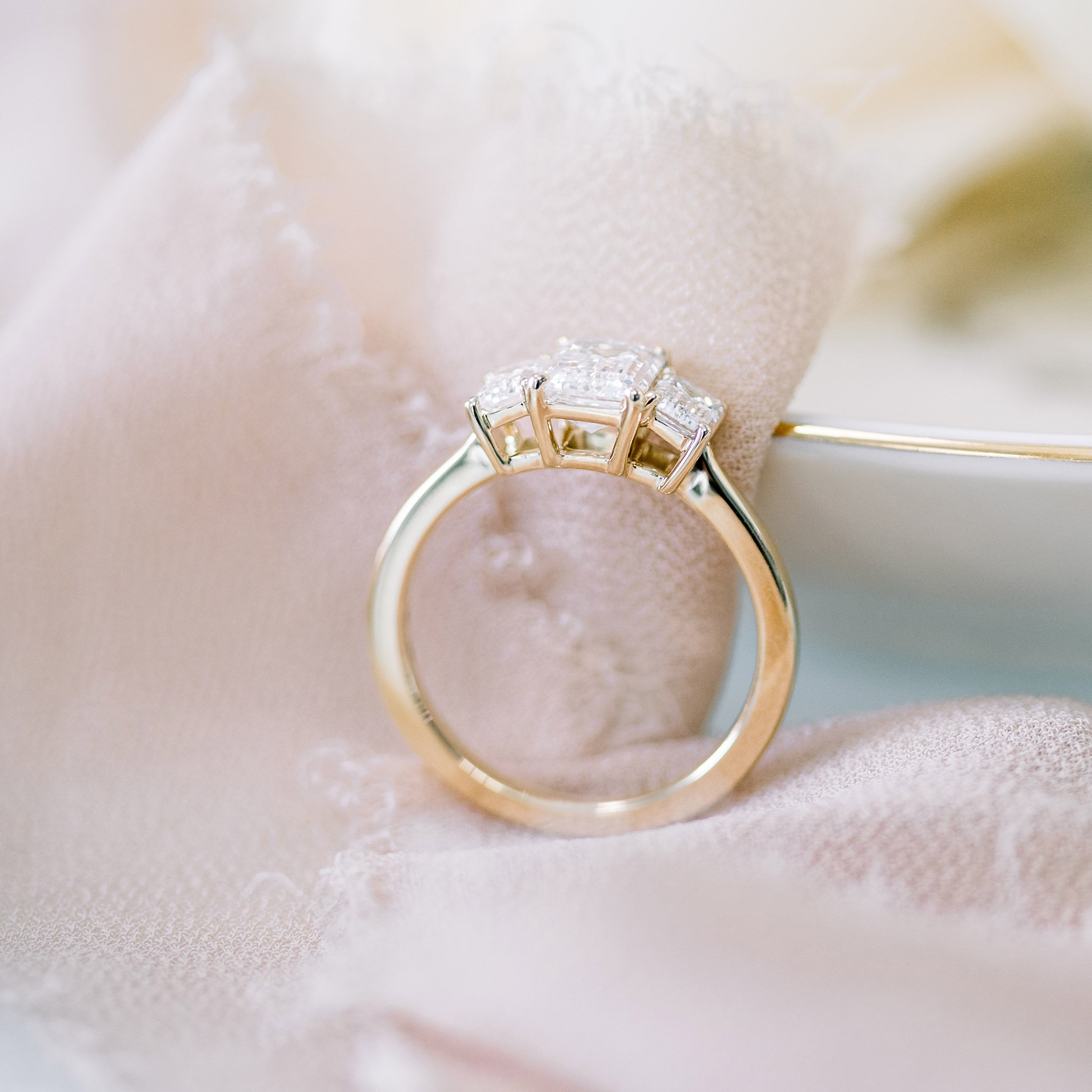 Bespoke Emerald-cut diamond five-stone ring — Bear Brooksbank