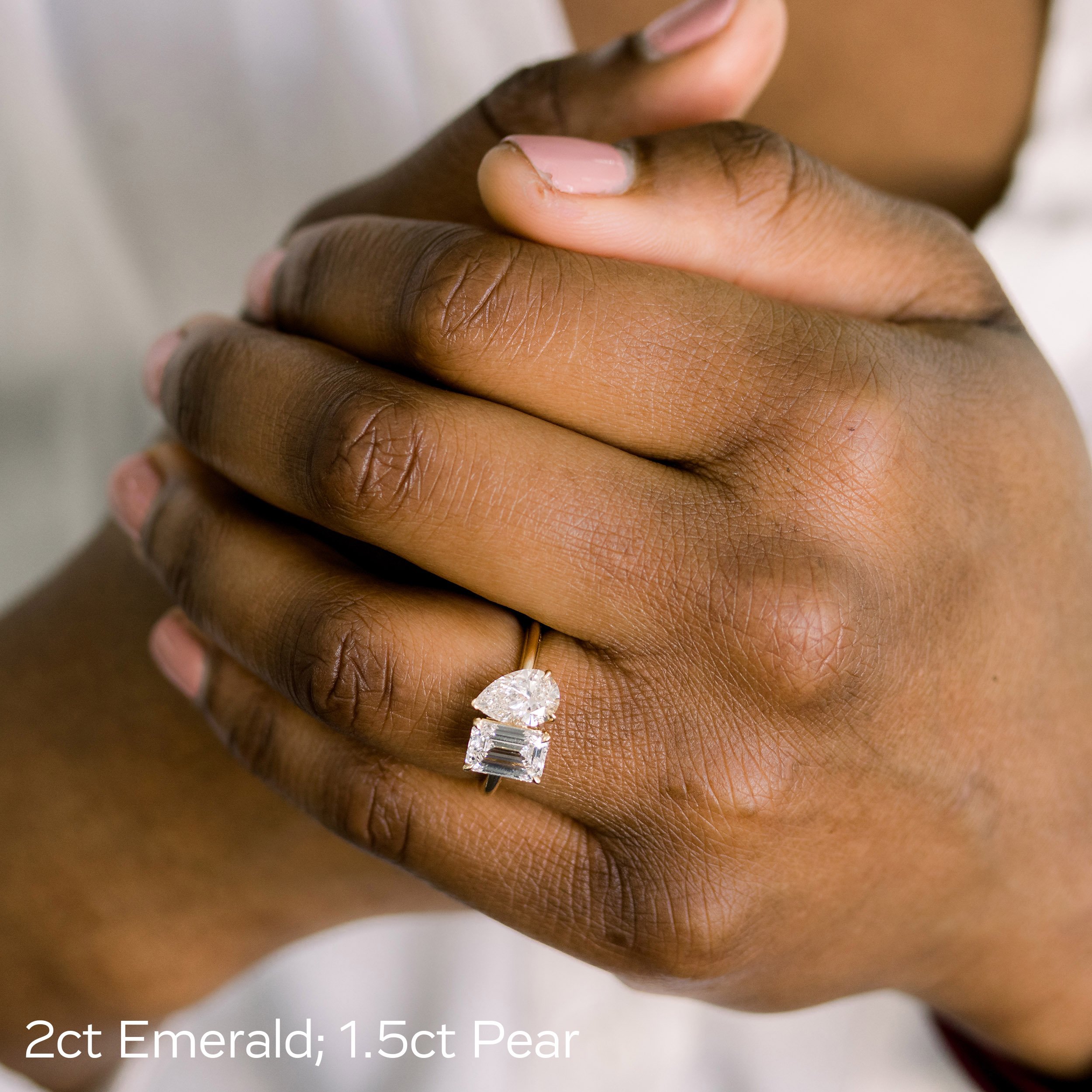 Toi Et Moi Ring Custom Lab Diamond Engagement Ring Toi Et Moi Ring Custom Lab Diamond Engagement Ring