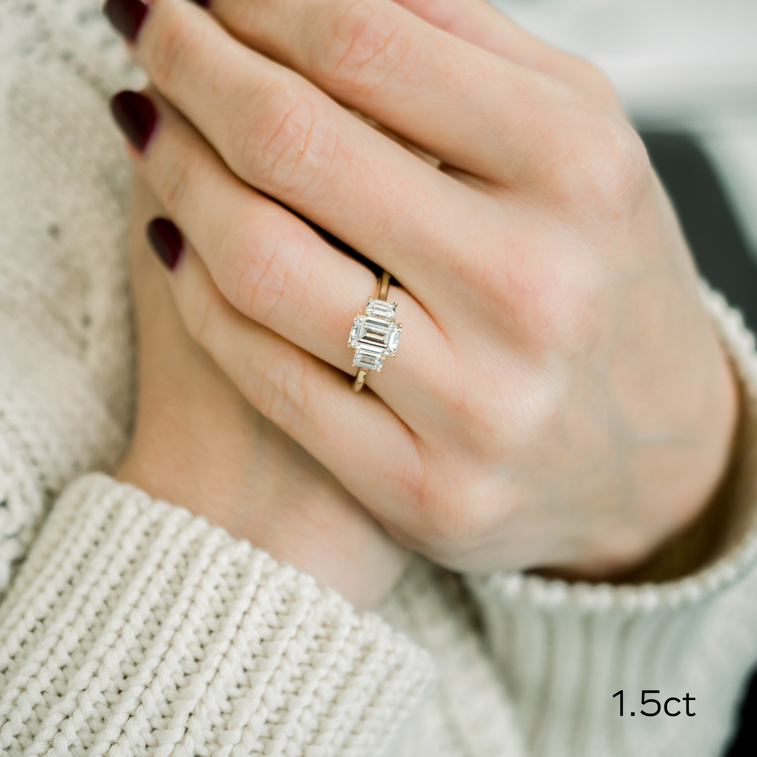 2 Carat Emerald Cut Diamond Engagement Ring