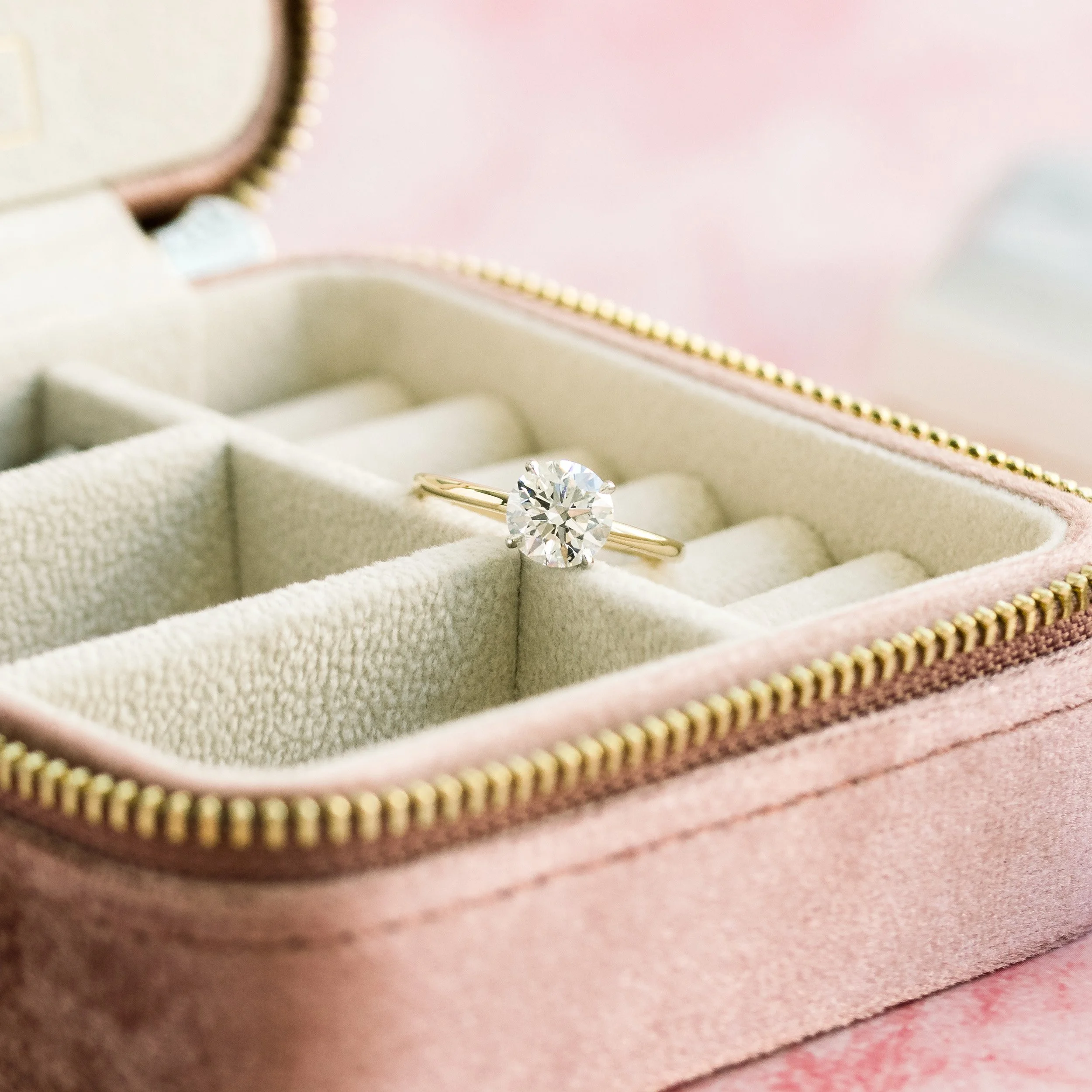 Simple Engagement Ring In Box
