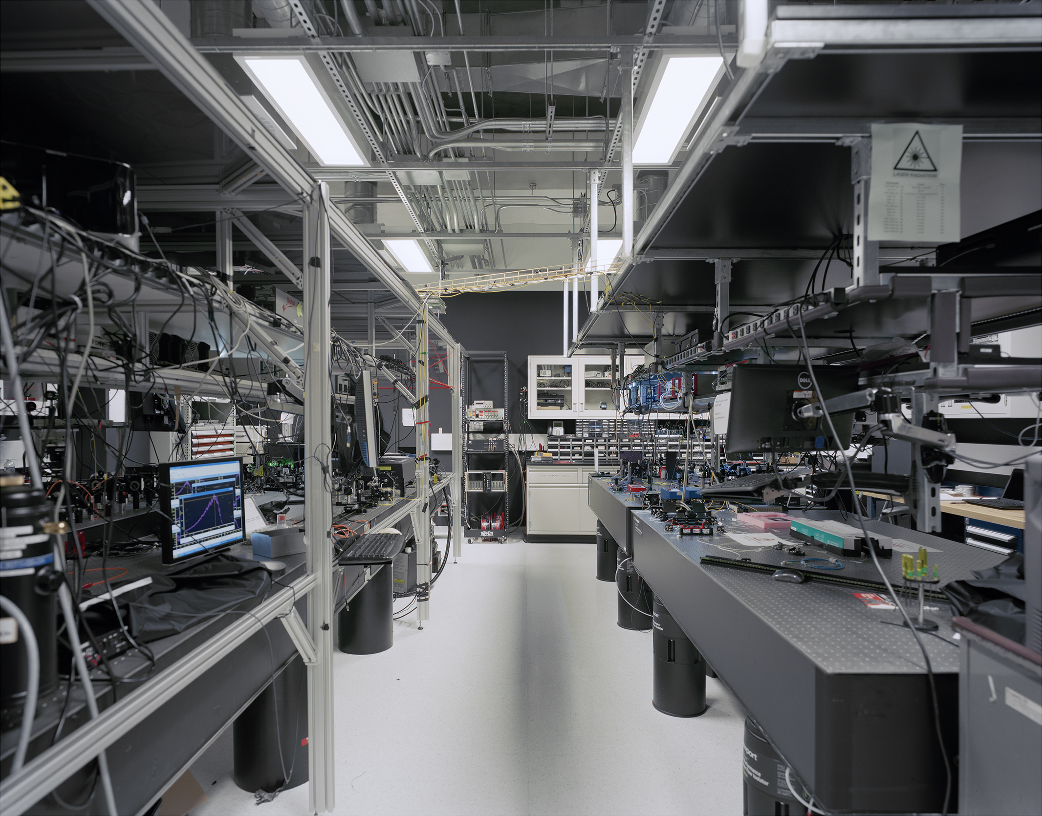 Caution - Laser Laboratory 2015 4x5" negative, Canson Infinity Platine Fibre Rag 38” x 48”