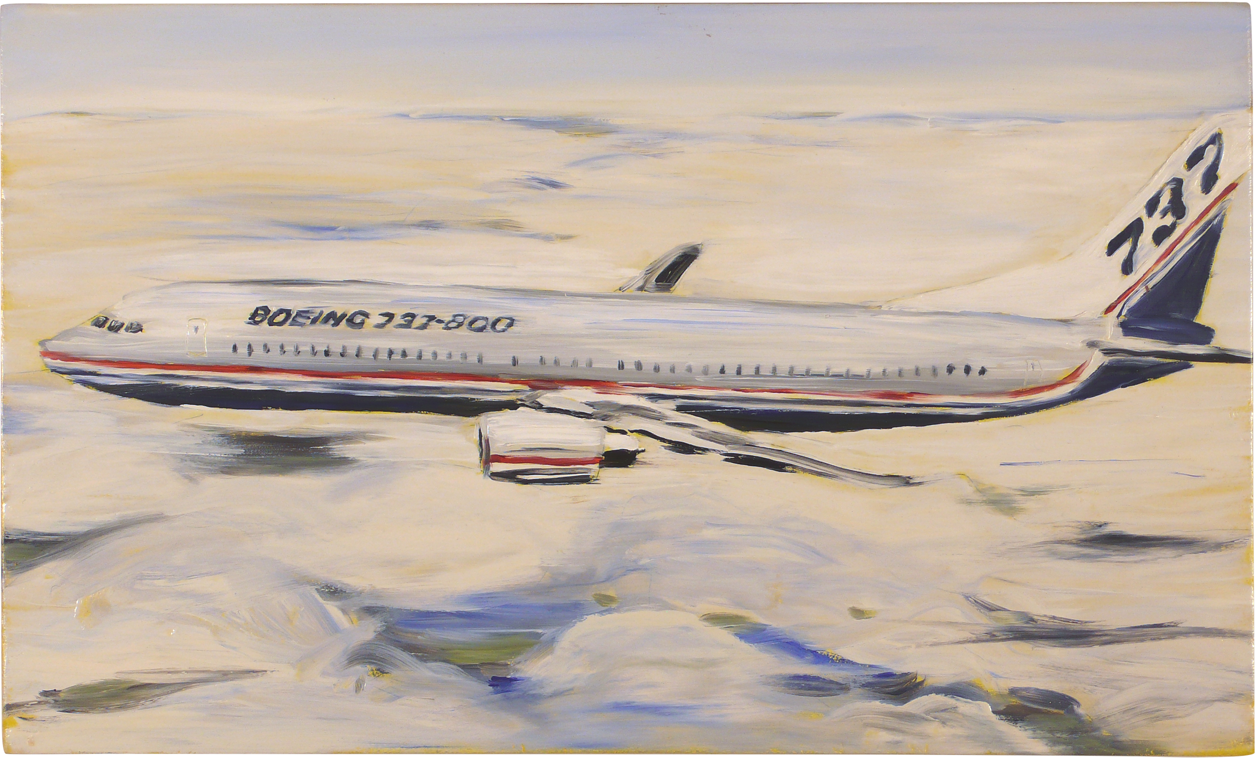  Boeing 737-800 1998 12"x20" oil on masonite 