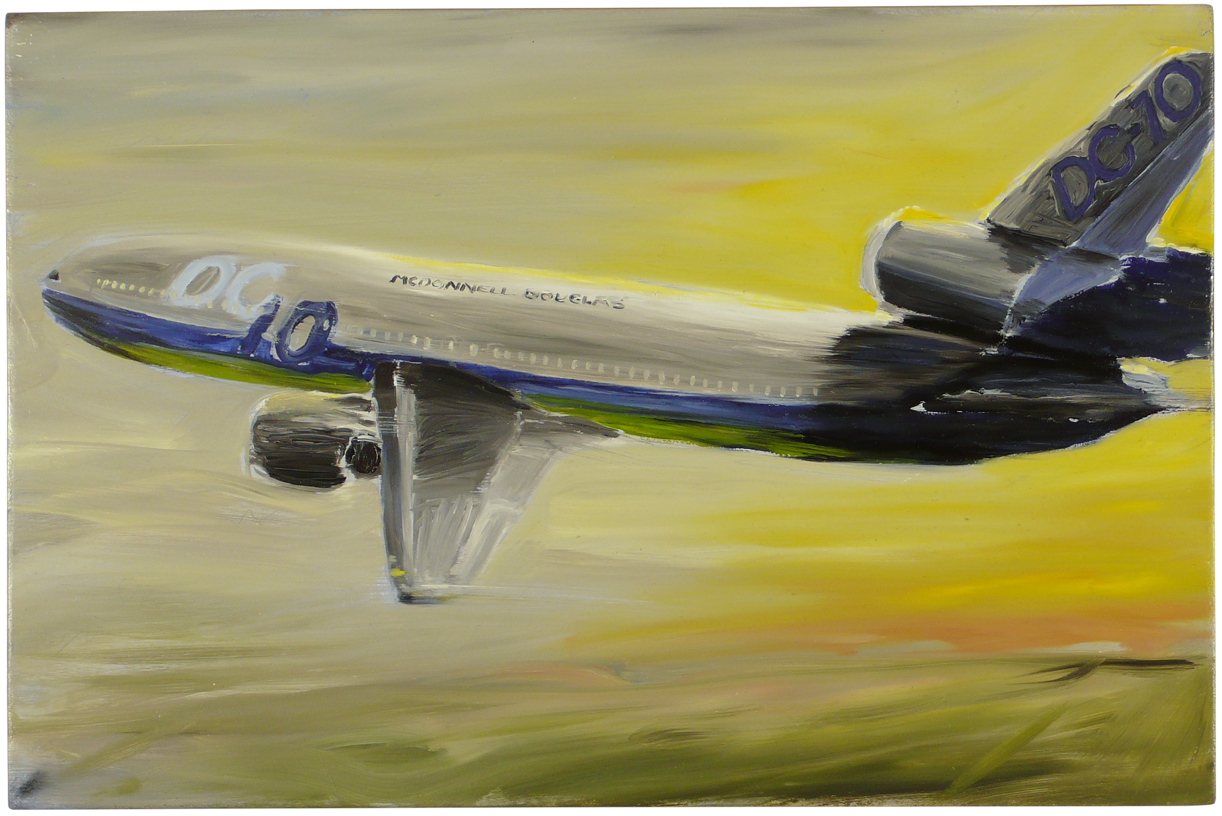 McDonnell Douglas DC10-30 1998 12"x18" oil on masonite