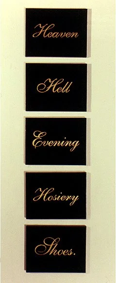  Signs / 1995 / each panel 11"X14" / acrylic on canvas 