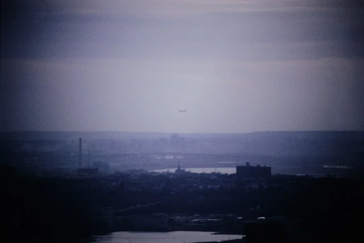   Boeing 747 Over Newark, N. J.  / 1996 / Iris print / 33" X 46" size variable 