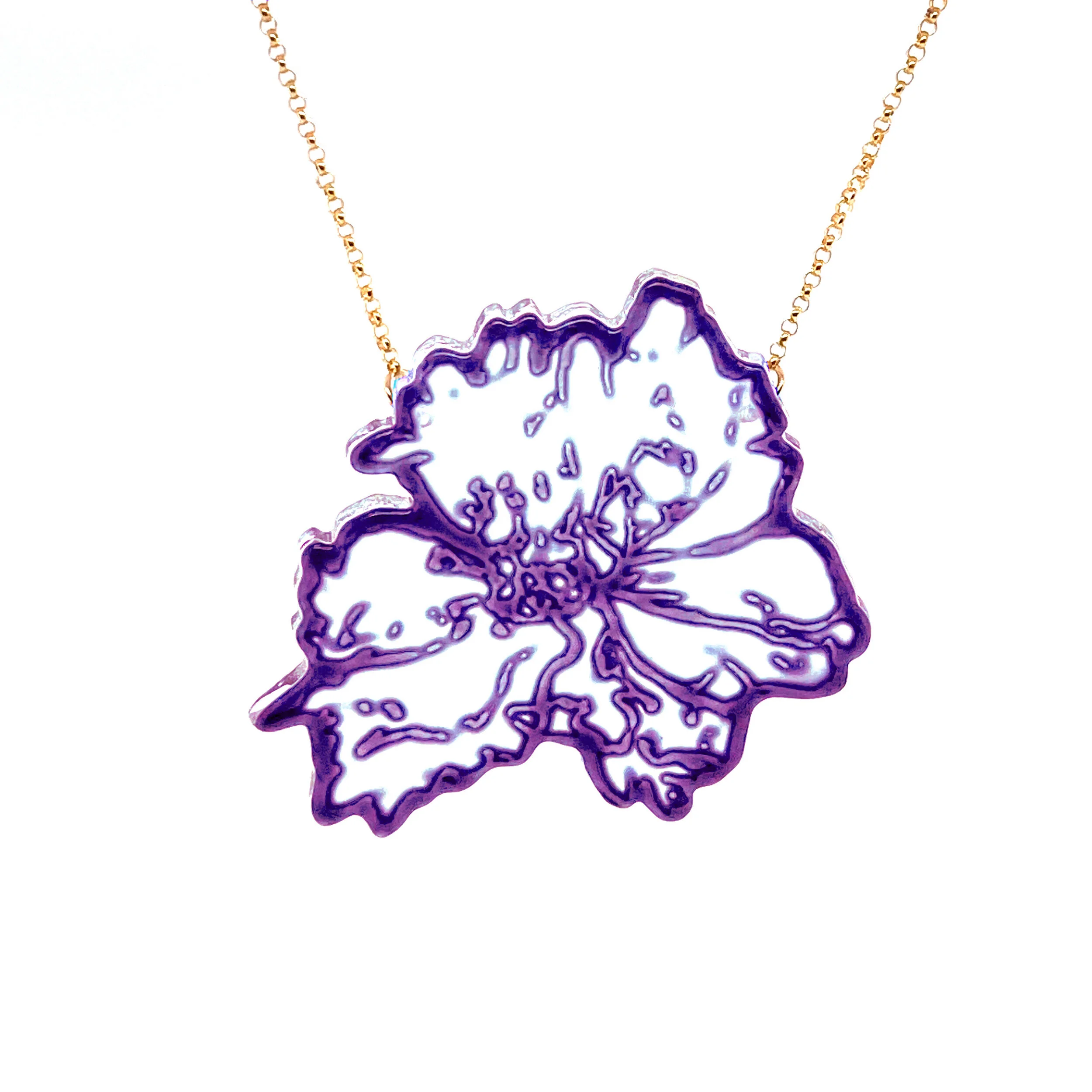 Small Floppy Dahlia Necklace