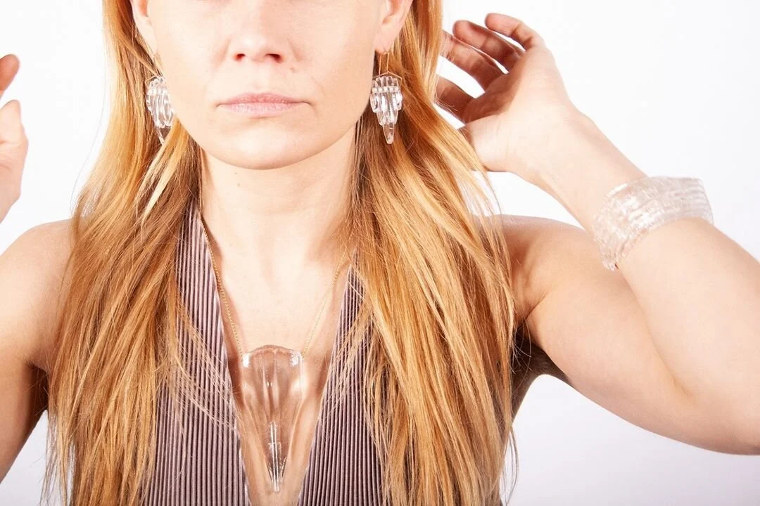 Broken Plates' Hot Cast Glass Wearable Series 