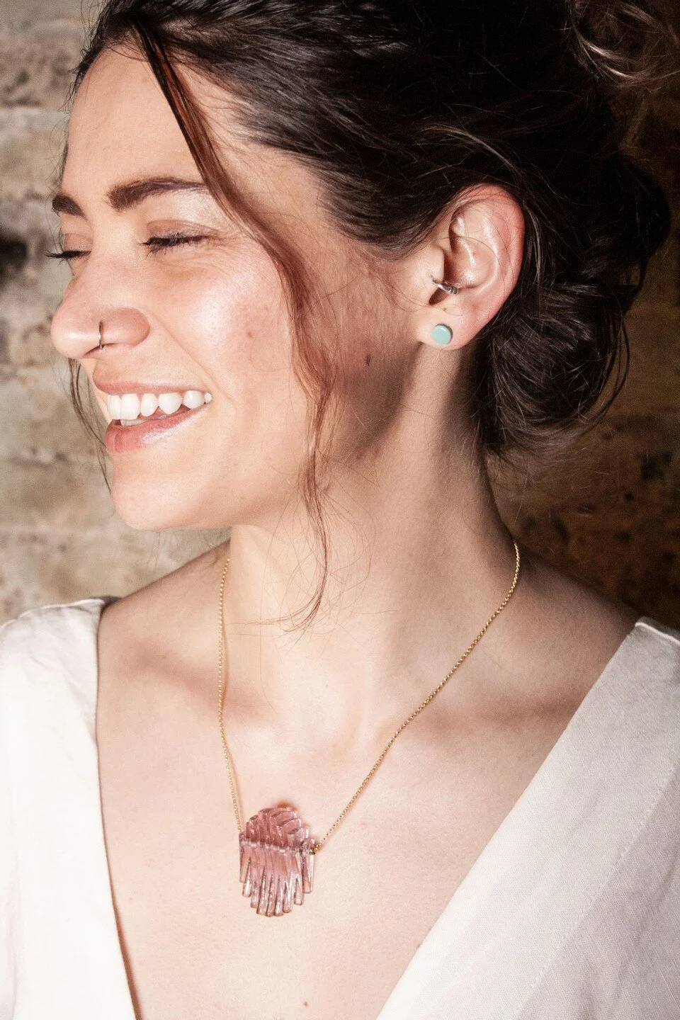 The rainbow of our blown glass pieces!