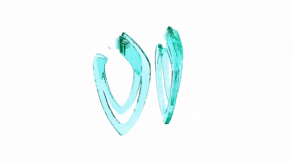 Double Open Deco Drop Earrings