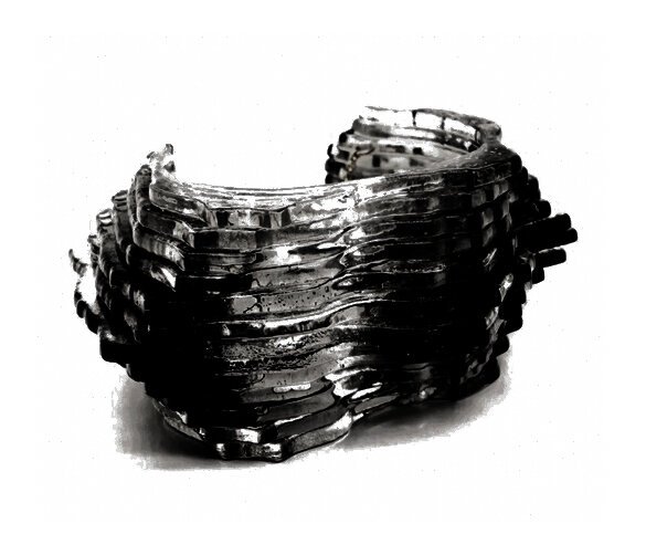 Dark Grey Wave Blend Cuff