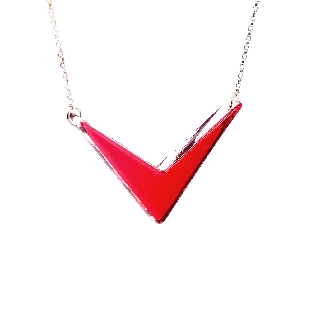 Ruby Medium "V" Necklace