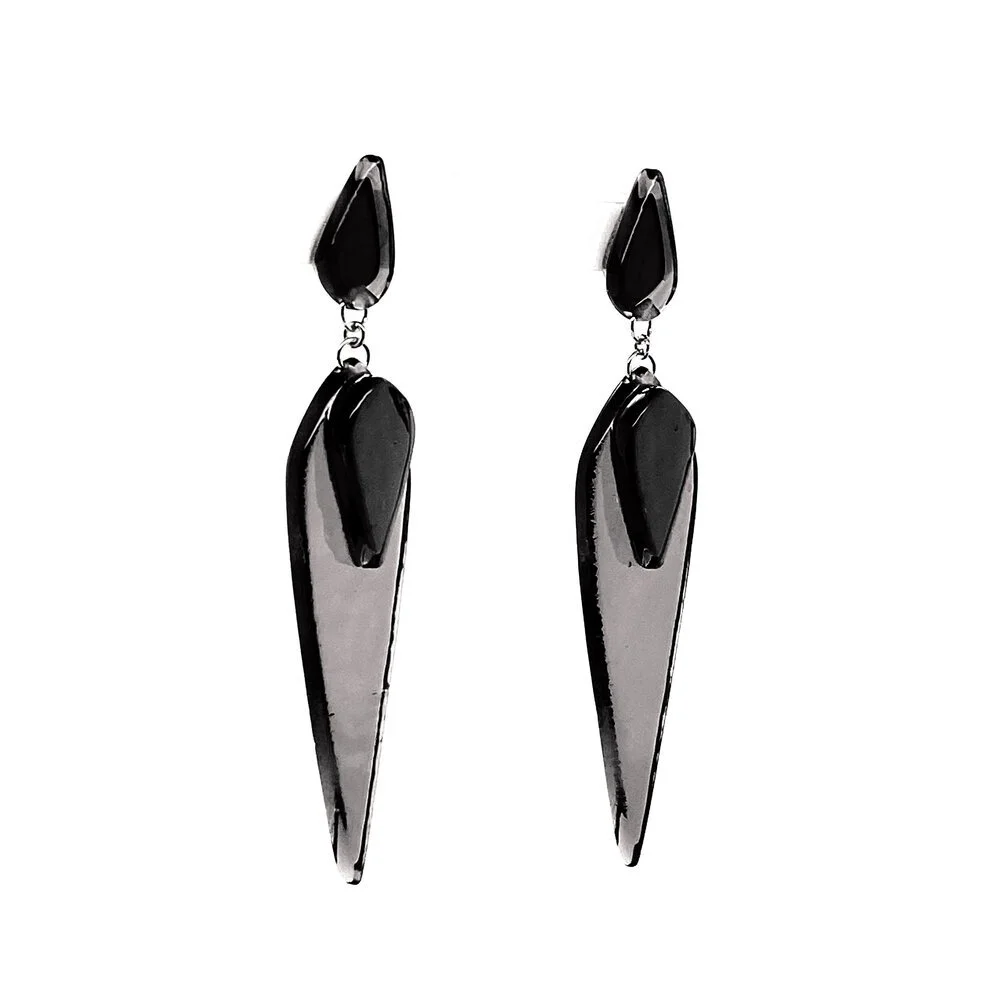 Double Deco Dagger Drop Earrings