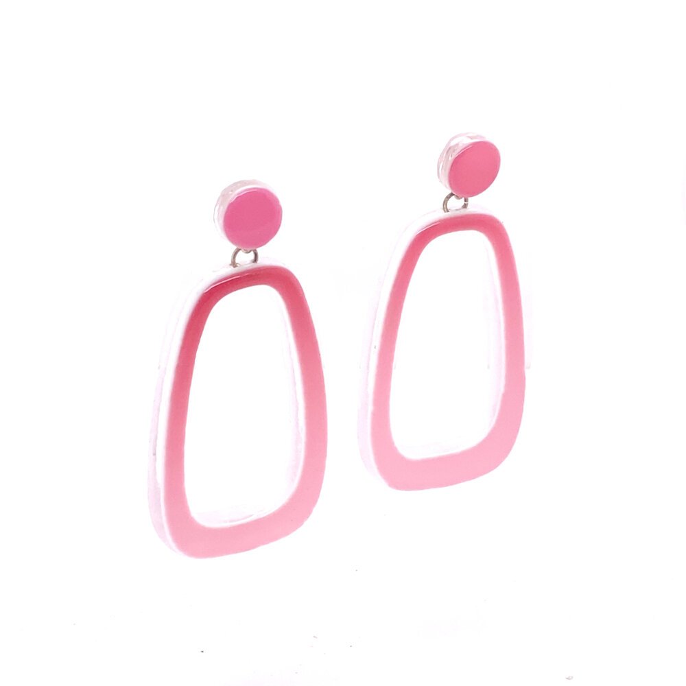 Light Pink Large Cut Out Earrings
