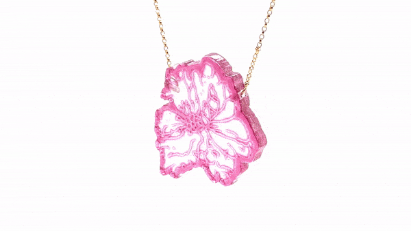 Small Floppy Dahlia Necklace