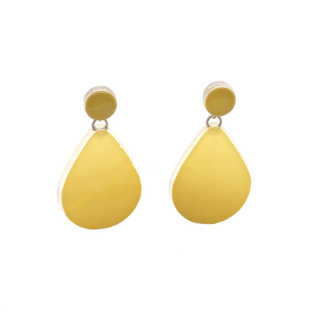 Light Green Medium Teardrop Earrings