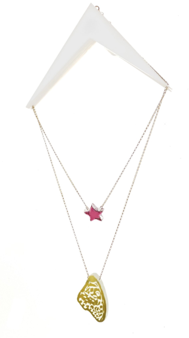 Butterfly Wing Necklace and Star Necklace