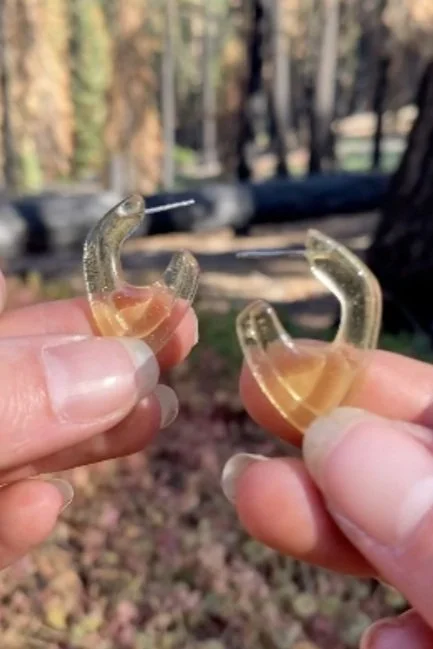Double Blunt Deco Dagger Post Earrings