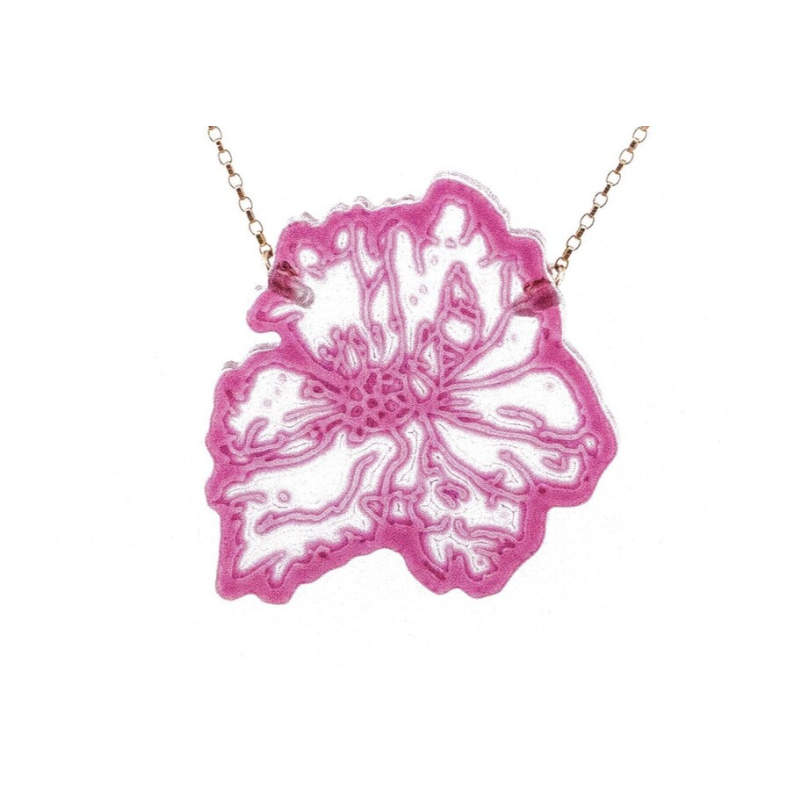 Small Floppy Dahlia Necklace