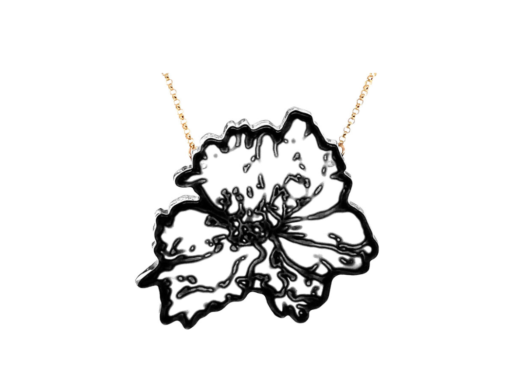 Small Floppy Dahlia Necklace