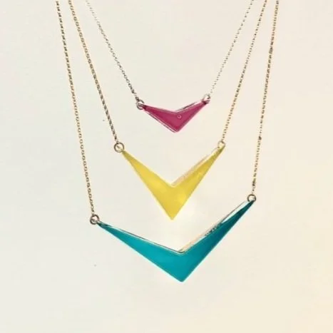 Casting light through our blown glass jewelry