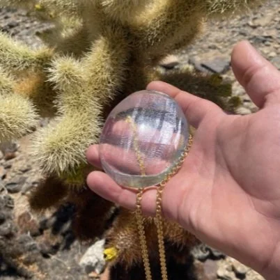 Hot Pressed Ellipse Necklace