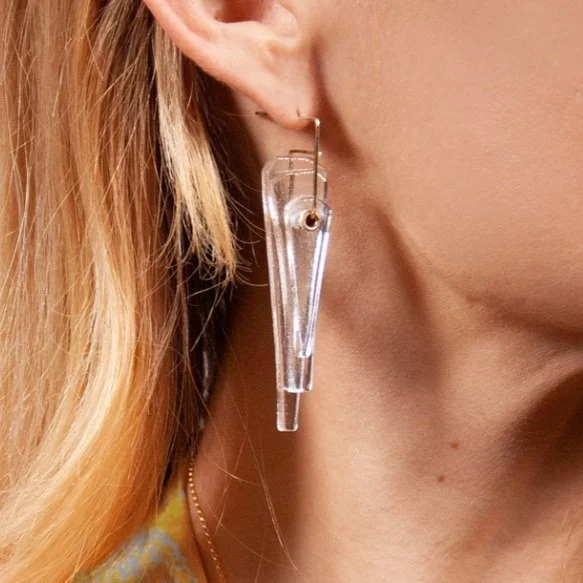 Kinetic Long Deco Post Earrings